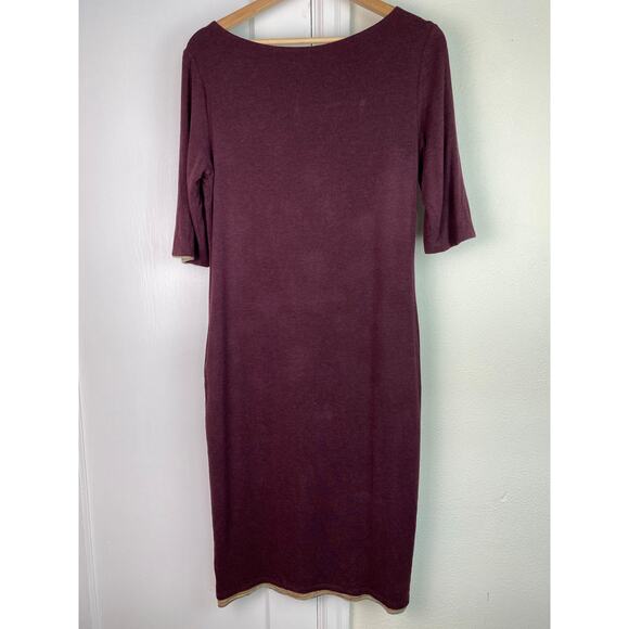 prAna Johann Foundation Women's L Purple and Striped Reversible Knit Midi Dress - Picture 4 of 7